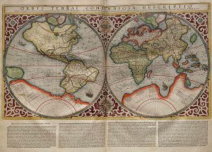 1587年にメルカトルが作成した世界地図 wikipedia