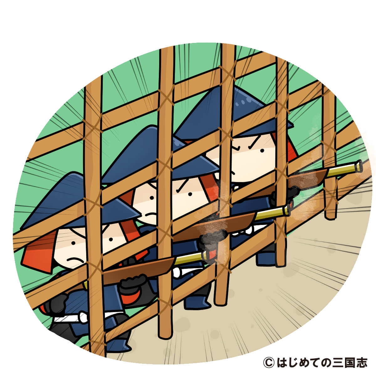 長篠の戦い（鉄砲一斉射撃）
