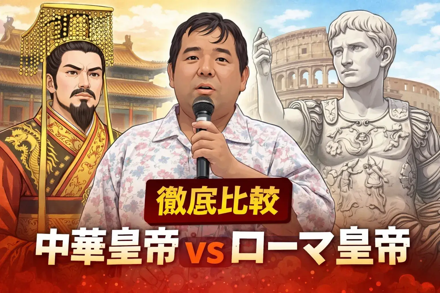 中華皇帝vsローマ皇帝のサムネ オンライン雑談会