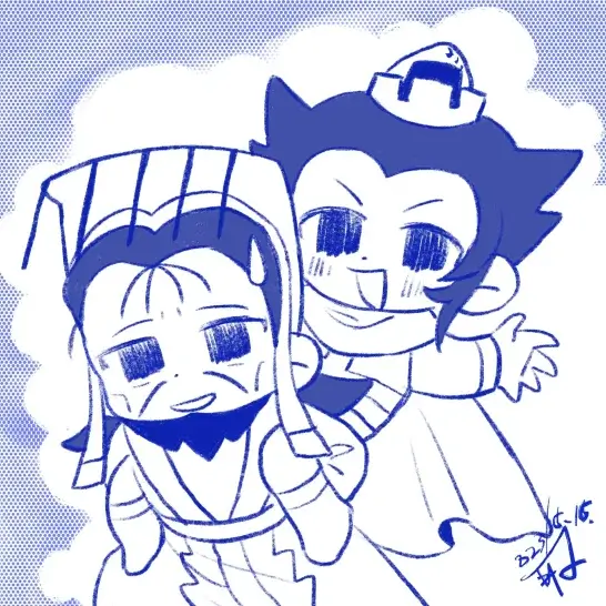 司馬懿と曹丕(ファンアート)